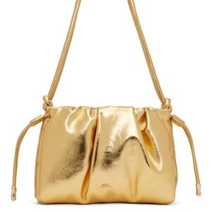 A.P.C. Gold Ninon Shoulder Bag